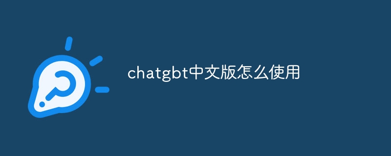 chatgbt中文版怎么使用